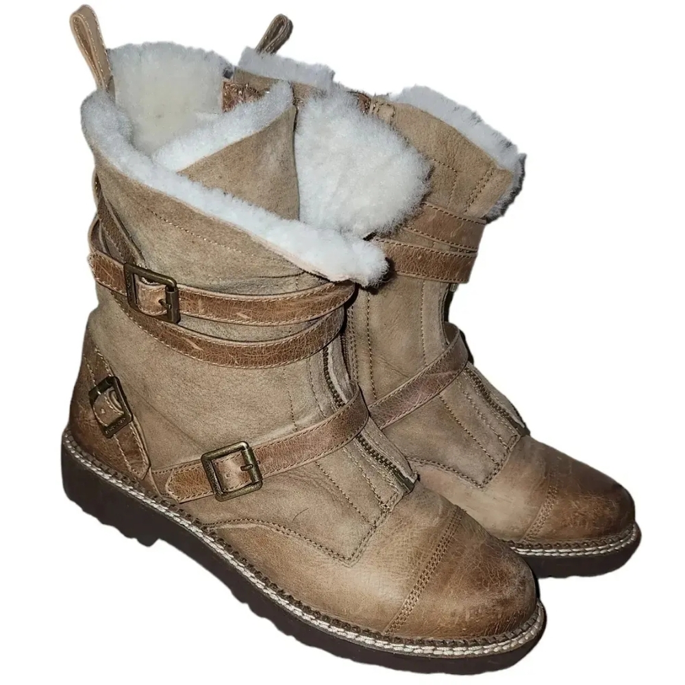 Distressed Combat Boots